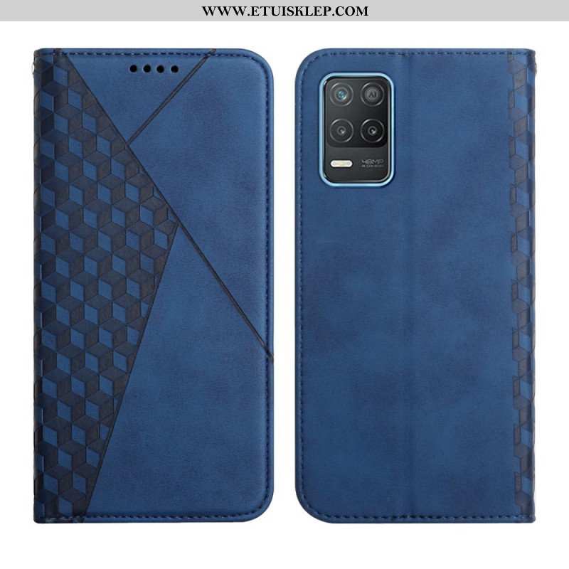 Etui Na Telefon do Realme 8 5G Etui Folio Efekt Geo Skóry